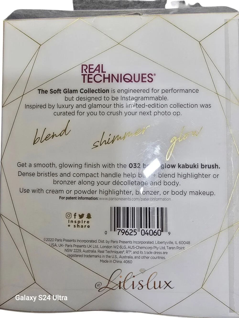 Real Techniques The Soft Glam  New! Pink Limited Edition 032 Curved Kabuki Brush